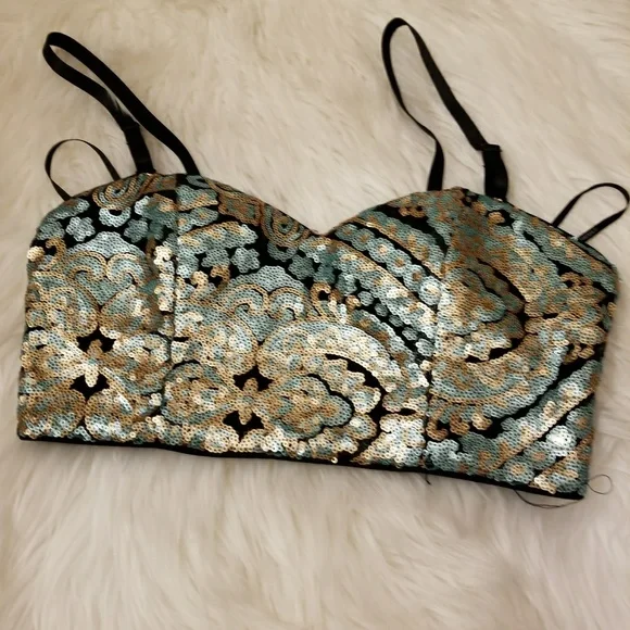 Forever 21 Bralette, Sequins Top - Picture 7 of 8